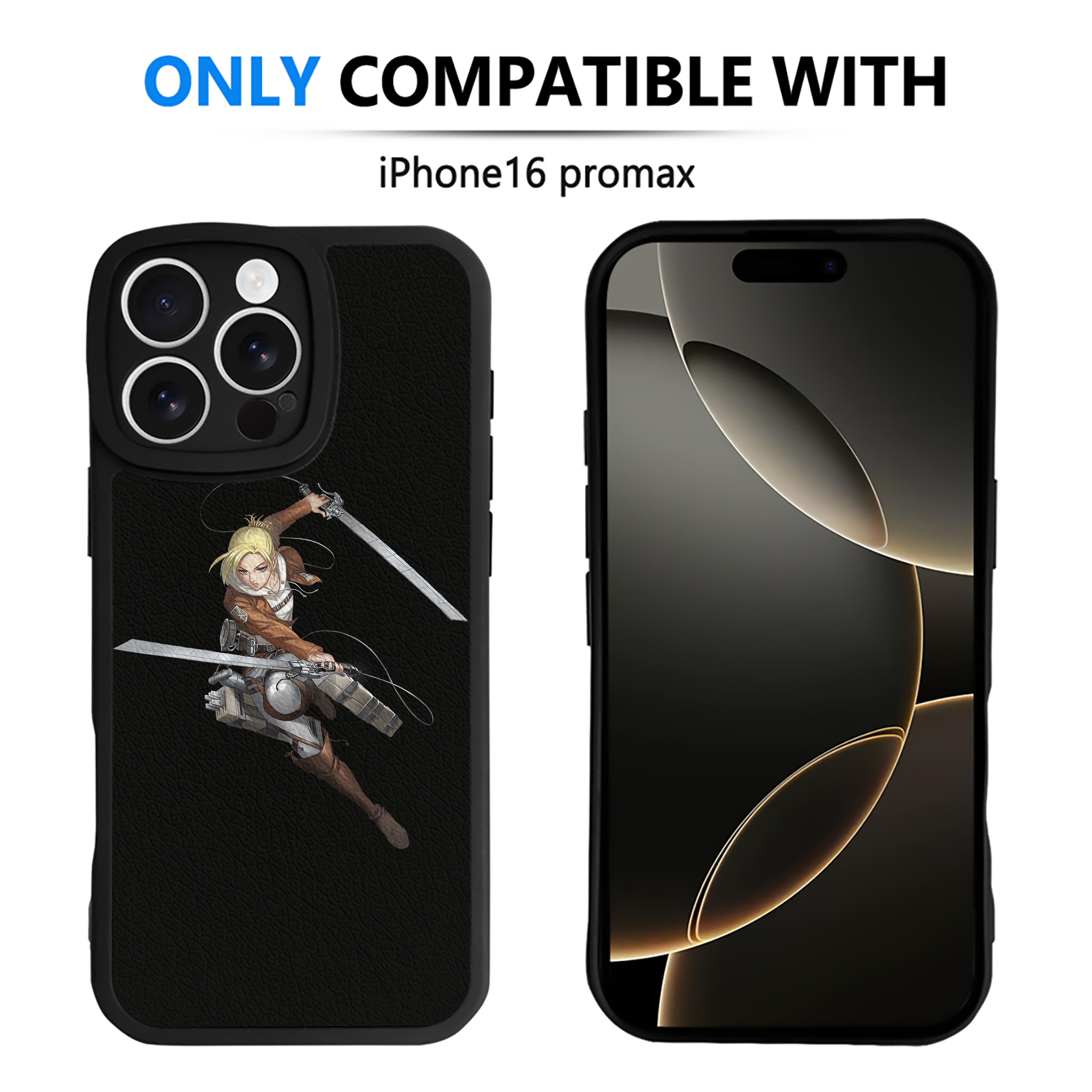 （画像用） 進撃の巨人 アニ・レオンハート Attack on Titan Annie Leonhart 【iPhone 16シリーズ対応】シリコンスマホケース（レザー調） 材質：シリコン
